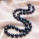 Natural Freshwater Pearl Necklace 925 Sterling Silver Flower Buckle