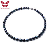 Natural Freshwater Pearl Necklace 925 Sterling Silver Flower Buckle