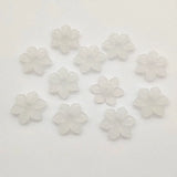 800pcs Clear Leaf Frosted Beads for Jewelry DIY