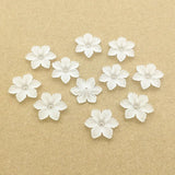 800pcs Clear Leaf Frosted Beads for Jewelry DIY