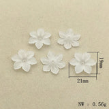 800pcs Clear Leaf Frosted Beads for Jewelry DIY