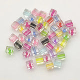 Clear Mix Cube Beads for DIY Jewelry Making