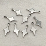 200pcs Stainless Steel Rhombus Charm For Jewelry DIY