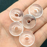 Clear Acrylic Tyre-Shaped Beads 200pcs for DIY Jewelry Making