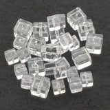 9/13mm Clear Acrylic Cube Beads - DIY Jewelry Parts