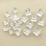 9/13mm Clear Acrylic Cube Beads - DIY Jewelry Parts