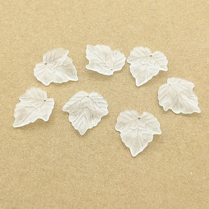 900pcs Clear Leaf Frosted Beads DIY Jewelry Findings