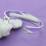 925 Silver Open Cuff Bracelet Bangle Unisex