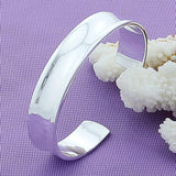 925 Silver Open Cuff Bracelet Bangle Unisex