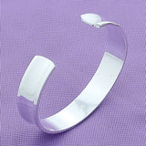925 Silver Open Cuff Bracelet Bangle Unisex