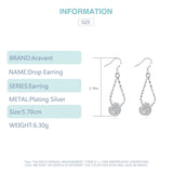 925 Silver Twisted Weave Tassel Drop Earrings Women's Jewelry