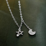 925 Sterling Ladies Silver Anklet Bracelets With Constellation Symbol Pendant