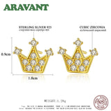 Arrival 925 Sterling Silver 18K Crown Women Jewelry
