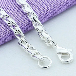925 Sterling Silver 4mm Twist Chain Bracelet