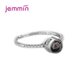 925 Sterling Silver Adjustable Rings CZ Crystal Jewelry Wholesale