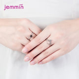 925 Sterling Silver Adjustable Rings CZ Crystal Jewelry Wholesale