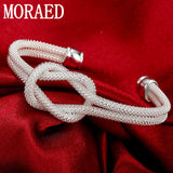 925 Silver Bangle Bracelet Woman Web Open Jewelry