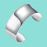 925 Sterling Silver Bangle Bracelets Smooth Open Jewelry Gift