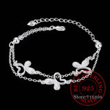 925 Silver Butterfly Bracelet for Women