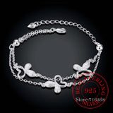 925 Silver Butterfly Bracelet for Women