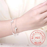925 Silver Butterfly Bracelet for Women