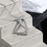 925 Silver Crystal Snake Choker Necklace Pendant for Women Wedding Gift