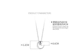 925 Silver Moon Star CZ Pendant Necklace For Women Girls