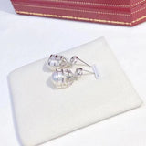 925 Sterling Silver Earrings Findings for Agate Beads Crystal 3 pairs/lot