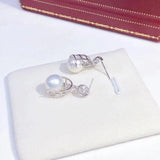 925 Sterling Silver Earrings Findings for Agate Beads Crystal 3 pairs/lot