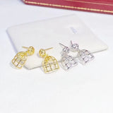 925 Sterling Silver Earrings Findings for Agate Beads Crystal 3 pairs/lot