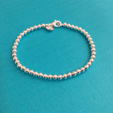 925 Sterling Silver Bead Bracelet Women Jewelry Gift