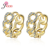925 Sterling Silver Hoop Earrings Bridal Wedding Party Jewelry Accessory