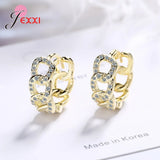 925 Sterling Silver Hoop Earrings Bridal Wedding Party Jewelry Accessory