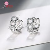 925 Sterling Silver Hoop Earrings Bridal Wedding Party Jewelry Accessory