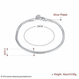 925 Sterling Silver 3mm Snake Chain Bracelet for Women Men