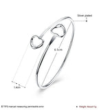 Arrival 925 Silver Heart-Shape Love Bracelets For Women