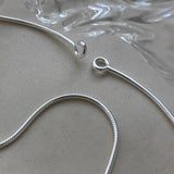 925 Silver Line Geometry Hook Necklace for Women Asymmetry Minimalism Choker