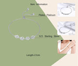 925 Sterling Silver Pet Cat Footprint Bracelet for Women