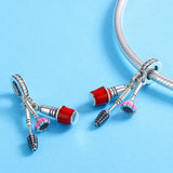925 Silver Makeup Tools Cosmetics Charm for Bracelet Necklace