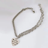 925 Sterling Silver Romantic Mode Love Heart Star Ladies Bracelet