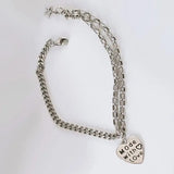 925 Sterling Silver Romantic Mode Love Heart Star Ladies Bracelet