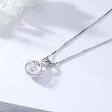 925 Sterling Silver Zircon Pendant Necklace Women Jewelry CZ Chain Gift
