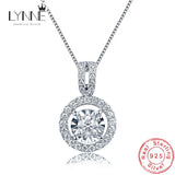 925 Sterling Silver Zircon Pendant Necklace Women Jewelry CZ Chain Gift