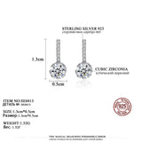 Arrival 925 Silver Zircon Round Stud Earrings for Women