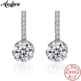 Arrival 925 Silver Zircon Round Stud Earrings for Women