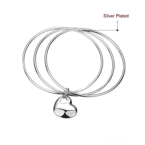 925 Silver Multi-Ring Bracelet Bangle, Men Women Jewelry