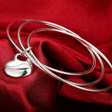 925 Silver Multi-Ring Bracelet Bangle, Men Women Jewelry