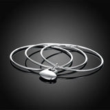 925 Silver Multi-Ring Bracelet Bangle, Men Women Jewelry