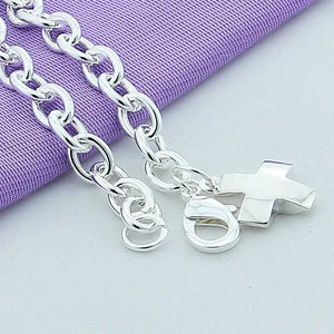 925 Sterling Silver Small Cross Bracelet