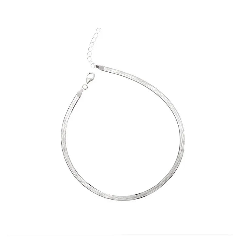 925 Sterling Silver Snake Bone Bracelet Sweet Gift Women Jewelry